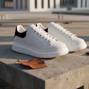 2026 Chaussures de marche de haute qualité unisexe, style baskets blanches à semelles épaisses et rehaussantes, chaussures décontractées Zapatos Hombre - Product Image 1