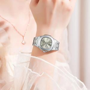 <span class=keywords><strong>Reloj</strong></span> POEDAGAR 792, Nuevo y <span class=keywords><strong>Original</strong></span> para Mujer, Luminoso, con Fecha, Semana, Cuadrado, <span class=keywords><strong>Reloj</strong></span> de Cuarzo de Acero Inoxidable para Mujer - Product Image 5