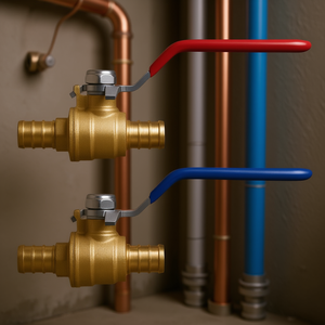 Válvula de bola de latón de 1/2 pulgada de paso completo con unión auténtica para control manual de agua en sistemas de fontanería - Product Image 2