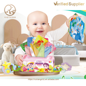 Vente en gros de jouets éducatifs en peluche pour nouveau-né Boîte à mouchoirs <span class=keywords><strong>Livre</strong></span> en tissu doux Jouet sensoriel magique d'apprentissage précoce - Product Image 3