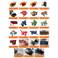 Livraison Gratuite - Mini Tracteur Multifonctionnel 4x4 18 CV avec Moteur Diesel et Chargeur Arrière - Meilleure Vente pour Jardin et Ferme