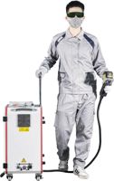 Nouvelle machine de nettoyage au laser à fibre portative PFT 100W, acier inoxydable, bois, élimination de la rouille, haute vitesse, haute précision
