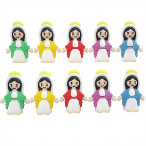 Jincan 2026 Nuevas Mini Figuras Decorativas Religiosas de Marí<span class=keywords><strong>a</strong></span> y Jesús para Pascua, JC-1203, PVC, Goma Suave, Impresión Digital, Regalo - Product Image 3