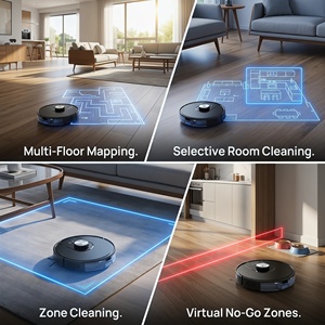 Robot Aspirador GV2L-SJ con Navegación LDS, Succión de 3500Pa, Base de Autovaciado, Control por App y Voz, Aspiradora y Mopa Inteligente - Product Image 3