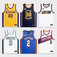 Maillots de basket-ball pour hommes imprimés personnalisables, maillots en mesh sans manches, respirants, à séchage rapide, en polyester, uniforme d'équipe athlétique
