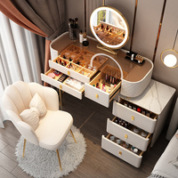 Nouvelles commodes de coiffeuse simples de style crème pour chambre à coucher, meilleures ventes