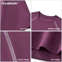 T-shirt Kuenzi Cool Feeling Hot Girl 210GSM 65% coton 35% polyester, coupe ajustée américaine, manches courtes extensibles pour femmes