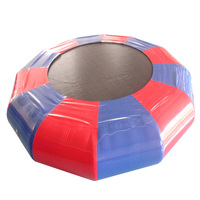 Trampoline de parc aquatique flottant gonflable de saut d'amusement de 8 pieds 10 pieds