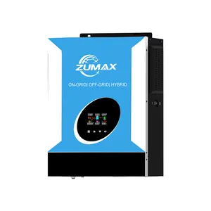 ZUMAXホット販売24Vdc4.2kwオンオフグリッドハイブリッドインバーターソーラーエネルギーインバーター、120AMpptレギュレーター付き