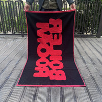 Personalized Logo Premium Quality Luxury 100% Cotton Jacquard Beach Towel Super Dry Dyed Yarn Weaved Customized Bath Towels