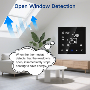 <span class=keywords><strong>Thermostat</strong></span> <span class=keywords><strong>de</strong></span> chauffage <span class=keywords><strong>de</strong></span> l'eau domestique moderne avec sécurité enfant à économie d'énergie, <span class=keywords><strong>thermostat</strong></span> programmable hebdomadaire Tuya flexible - Product Image 5