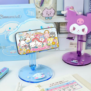 Lindo soporte de teléfono Sanrio, soporte de acrílico ajustable para tableta, decoración de escritorio Kawaii, My Melody Kuromi, Licencia Oficial - Product Image 5