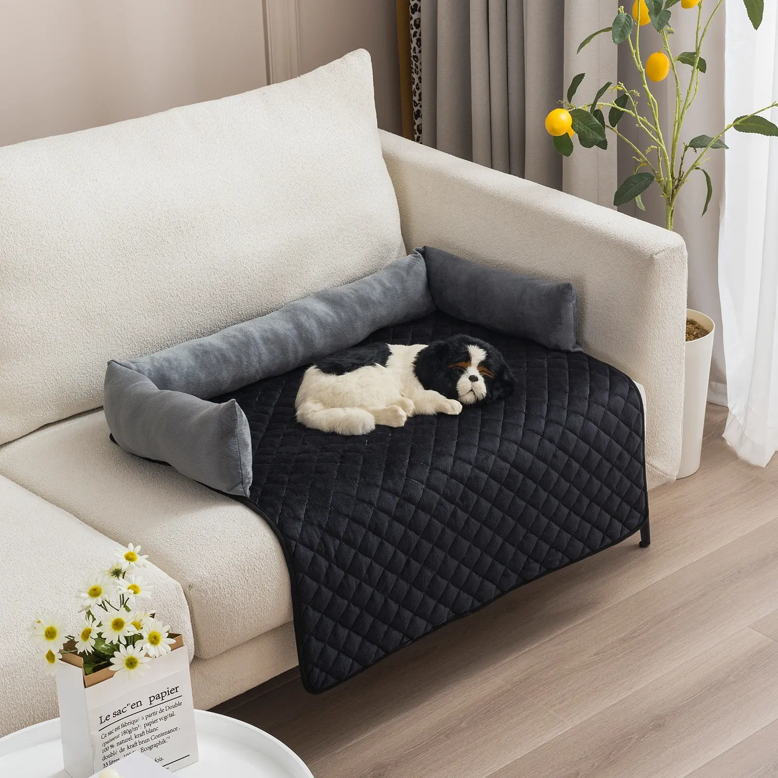 Plüsch Haustier Sofa Kissen mit Kissen Kristall Samt Haustier Betten Hersteller Großhandel Katze Hund Schlafs ofa Haustier Nest Kissen