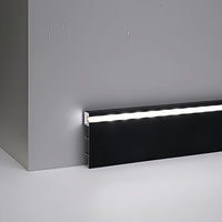 Plinthe LED en alliage d'aluminium étanche et anti-rayures, montage en surface, pour décoration intérieure moderne de maison et appartement