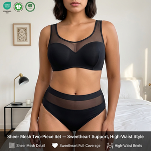 <span class=keywords><strong>Reggiseno</strong></span> da Donna di Alta Qualità, Taglie Forti, Sexy in Pizzo <span class=keywords><strong>e</strong></span> Rete Traspirante, con <span class=keywords><strong>Ferretto</strong></span> di Supporto, Comodo <span class=keywords><strong>e</strong></span> <span class=keywords><strong>Senza</strong></span> Cuciture - Product Image 1