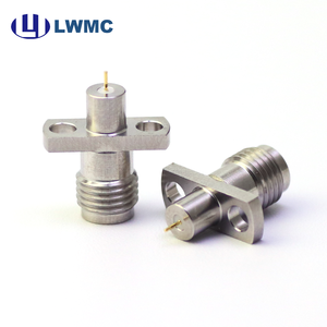 Conector de 2 orificios para montaje en panel, transmisión de <span class=keywords><strong>señal</strong></span> RF para microondas, compatible con adaptador de desmontaje de brida de doble interfaz con sellado - Product Image 4