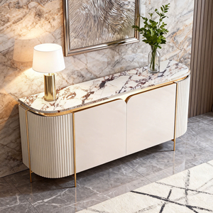 Luxuriöser Flurmöbel Minimalistischer Steinplatten-Esszimmerschrank für Wohnzimmer mit Großer Stauraumkapazität für Küchennutzung - Product Image 1
