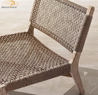 Mobilier d'extérieur de jardin moderne Chaises de salle à manger avec accoudoirs, terrasse, patio, rotin, teck, bois, osier