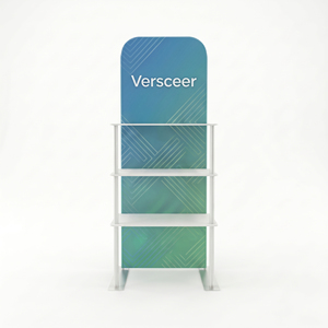 ZYLOMAK Custom Tension Fabric Trade Show <b>Counter</b> with 3 Internal Shelves Portable Aluminum Podium for Exhibition Events - Product Image 2