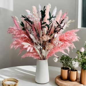 50 Pezzi di Erba della Pampa Essiccata |   Decorazione Nuziale Blu, Decorazione per Soggiorno con Piume di Canna, Ispirazione Nordica per Celebrità <span class=keywords><strong>Online</strong></span> - Product Image 5