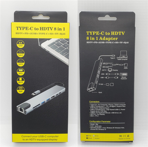 Hub USB <span class=keywords><strong>C</strong></span> 8 <span class=keywords><strong>in</strong></span> 1 Tipo <span class=keywords><strong>C</strong></span> 3.1 con Adattatore HDMI 4K, Lettore di Schede SD/TF, RJ45 e Ricarica Rapida PD per MacBook, Notebook e Computer Portatili - Product Image 6