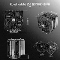 Thermalright Royal Knight 120 SE CPU Tower Cooler Dual PWM Air Fans PC Cooling for AM4/AM5 Intel 1851/1700/1150/1151/1200
