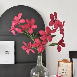 <b>Artificial</b> <b>Flowers</b> Flame Orchid Single Branch Silk High Simulation Wedding Home Decor - Product Image 2