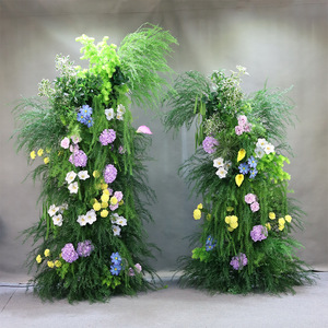 Archi Floreali Personalizzati per Feste e Giardini, Piante Artificiali di Lusso, Fiori Verdi Simulati, Arco a Corno per Decorazioni Matrimoniali ed Eventi - Product Image 1