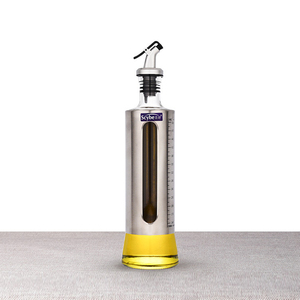 Vente en gros en vrac : Distributeur d'huile de cuisson en verre de 300 ml et 500 ml avec couvercle en acier inoxydable SS304, style américain, idéal pour les cadeaux - Product Image 1