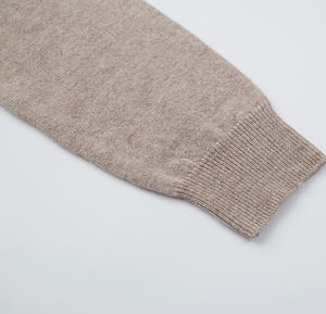 OEM низкая цена, Женский кашемировый пуловер из мериносовой шерсти с круглым вырезом, вязаный пуловер с логотипом, размер на заказ, платье-свитер с круглым вырезом - Product Image 5