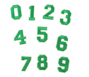 5cm 2 pulgadas DIY Stock a granel Iron-on Bordado Número Parches <span class=keywords><strong>Color</strong></span> liso TPU para jerseys Sudadera con capucha Corazón y forma de flor - Product Image 5