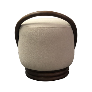 Hoolnn HLN003 Repose-pieds Ottoman <span class=keywords><strong>Rond</strong></span> <span class=keywords><strong>en</strong></span> Noyer Massif Style Ferme Ancienne pour Décoration Intérieure et Utilisation à Domicile et <span class=keywords><strong>en</strong></span> Hôpital - Product Image 5
