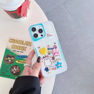 Vui Vẻ 3D Dễ Thương Ít Thỏ Phim Hoạt Hình TPU + PC Chống Sốc Không Thấm Nước Điện Thoại Di Động Trường Hợp Đối Với 14/15/16 Pro/Max - Product Image 2