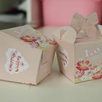 Boîte cadeau de Noël personnalisée en papier avec poignée, pour bonbons, pommes, biscuits, pour les fêtes de Noël