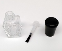 Vernis à ongles UV gel de haute qualité en flacon en verre plat avec bouchon à vis, pinceau, marquage à chaud et sérigraphie, 6 ml, échantillon gratuit