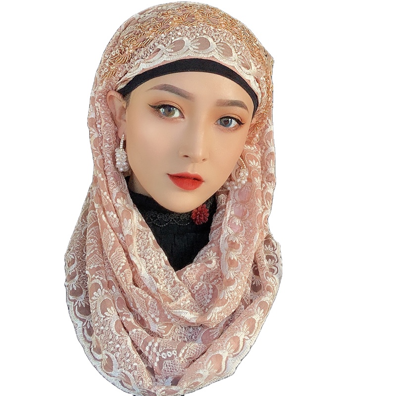 LYT288 New Hijab musulmano fiore One Piece Amira sciarpa testa scialle islamico testa avvolgere preghiera araba cappello Hijab Cap copertura completa