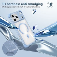 Coque de téléphone transparente magnétique antichoc Senyork Crystal Clear à quatre coins pour iPhone 17 Air 16 15 Plus 14 13 12 Pro Max