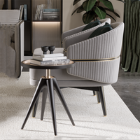 Fauteuil de détente de luxe en tissu, design nordique moderne, meubles de salon