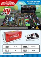 48 voitures miniatures en métal à rétrofriction avec boîte de rangement conteneur pour enfants, mini-véhicules de course, jouet de fête, mini-voiture en métal