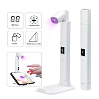 Mini lampe à ongles LED UV portable avec support USB rechargeable télescopique lumière à séchage rapide pour vernis Gel durcissement de la pointe des ongles
