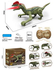 Modèle de <span class=keywords><strong>dinosaure</strong></span> <span class=keywords><strong>télécommandé</strong></span> à 5 canaux, petit <span class=keywords><strong>Velociraptor</strong></span>, Spinosaurus, D-Rex, Dilophosaurus, marche, avec lumière - Product Image 4