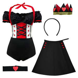 Ingrosso Reginetta Cuori Costume Europeo Americano <span class=keywords><strong>di</strong></span> Halloween Cosplay Cuore Rosso Principessa Alice Wonderland TV <span class=keywords><strong>Film</strong></span> Abito ispirato a - Product Image 6