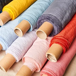 2024 fresque estivo di lino di alta qualita morbida 100% all'ingrosso tessuto di lino organico per abbigliamento femminile