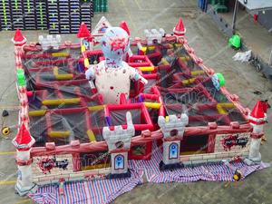 ملعب ألعاب رياضية قابل للنفخ على شكل متاهة حرب الزومبي مع مسار عقبات قابل للنفخ - Product Image 2