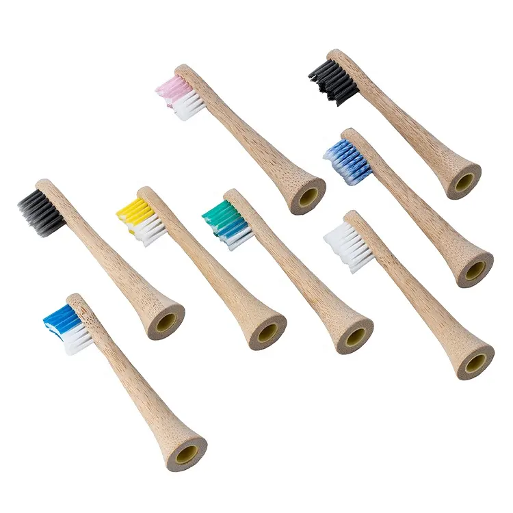 Eerste En Originele Fabrikant Voor Bamboe Elektrische Tandenborstelkoppen Bamboe Vervangt Verwijderbare Koppen Voor Elektrische Tandenborstel
