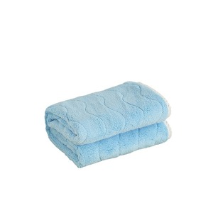 Serviette de bain en polaire corail 70x140cm, absorbante, couleur unie, pour usage domestique, ensemble de serviettes rectangulaires - Product Image 5