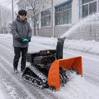 Nettoyeur de pistes à chenilles télécommandé 1000 mm, souffleur et balayeuse à neige, moteur Loncin 420cc 15HP EPA pour aires de stationnement