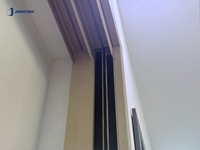 Cloison coulissante moderne en alliage d'aluminium avec verre dépoli double vitrage pour salon, chambre et dressing