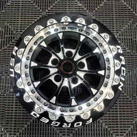 Jantes Beadlock Forgées Sur Mesure 17 18 19 20 Pouces 5x120.65 5x4.75 Avant & Arrière Noires Fraisées 2 Pièces pour Corvette