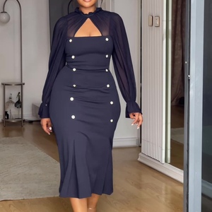 Nouvelle Collection Robes Femme Sexy à Lacets, Coupe Slim, Manches Longues, Taille Haute, Boutonnées sur le Devant, Tendance - Product Image 5